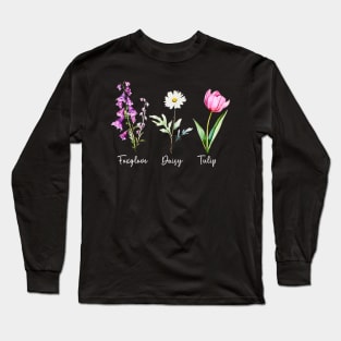 Foxglove Daisy Tulip Long Sleeve T-Shirt